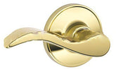 Schlage J Series J10 V SEV 605 Passage Lever, Mechanical Lock, Bright Brass, Metal, Residential, 3 Grade